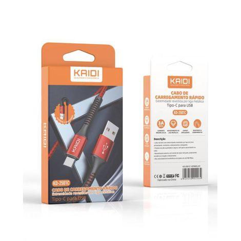 Cabo De Celular TYPE -C Reforçado Premium KAIDI