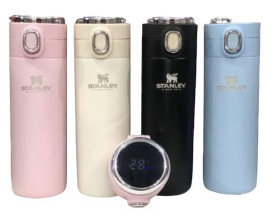 Garrafa (SEM MARCA) NÃO Térmica 500ML INOX Termômetro Digital Led indicador Temperatura