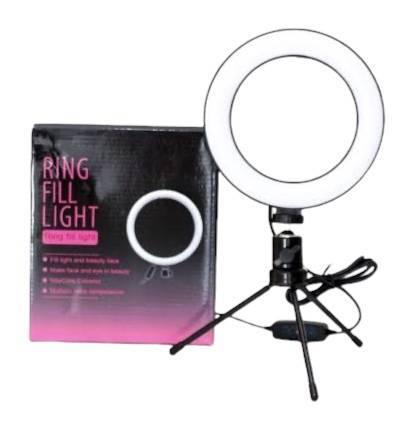 Ring Light 16cm 6 Polegadas + mini tripe de messa