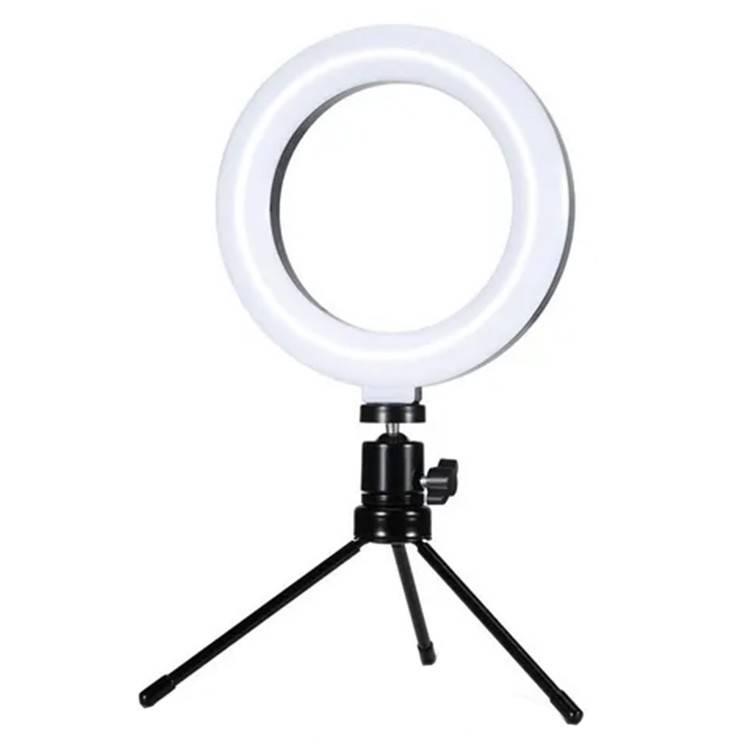 Ring Light 16cm 6 Polegadas + mini tripe de messa