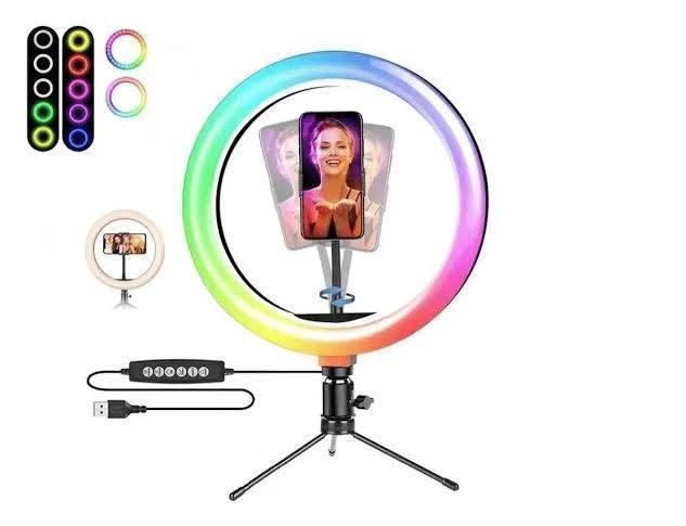 Ring Light 8 20cm Iluminação Profissional C/ Tripe