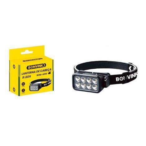 LANTERNA DE CABEÇA 8 LEDS BOMVINK
