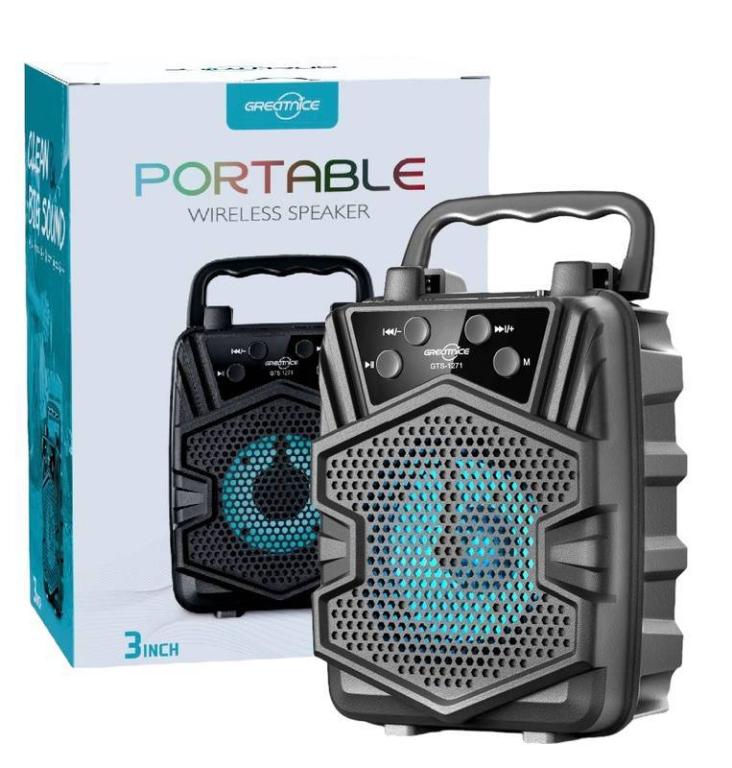 CAIXA DE SOM PORTÁTIL BLUETOOTH 8W GRECITNICE