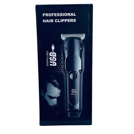 MÁQUINA DE CABELO RECARREGÁVEL COM VISOR Recarregável USB