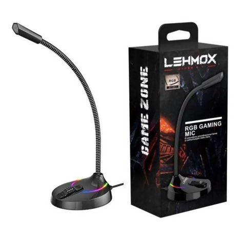 Microfone Usb Gamer Led luz Direcional De Mesa Para Pc Computador Notebook Lehmox