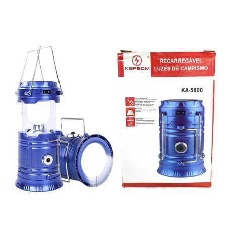 Lampião E Lanterna Led Recarregavel Solar E Energia KapBom