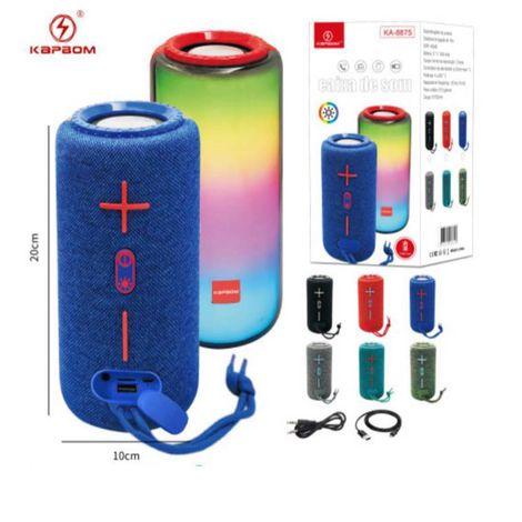Caixa De Som Bluetooth Portátil Toda Em Led Colorida KAPBOM