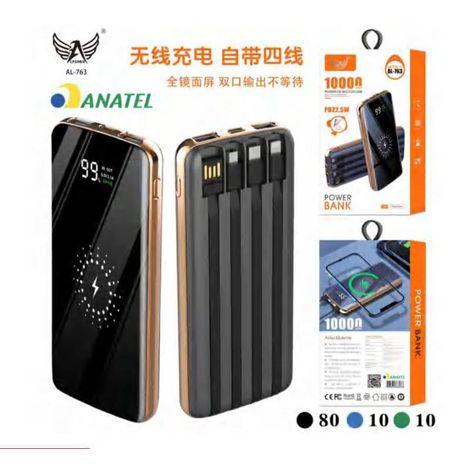 Carregador Portátil Por Indução 4 Entradas De Celular Rápido Power Bank 10.000MaH ORIGINAL - ALTOMEX