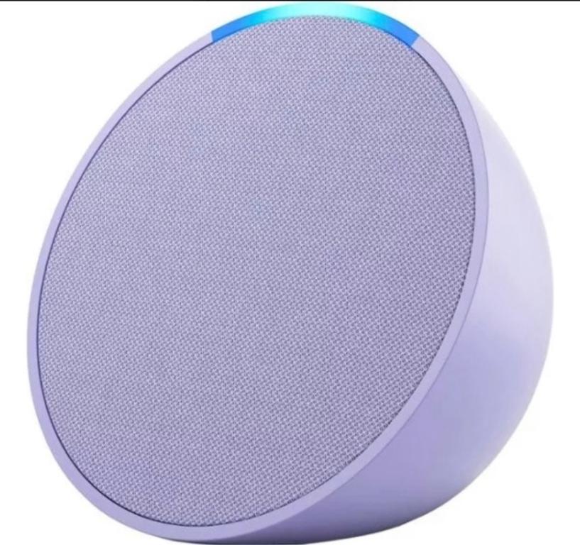 A Alexa Echo Pop Amazon, Smart Speaker, Som Envolvente, purple