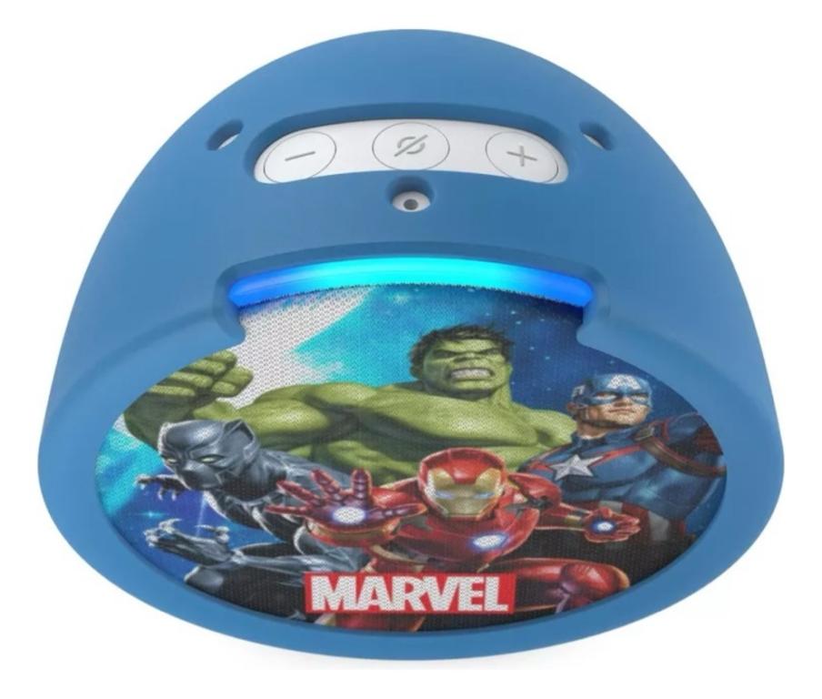 A Caixa de som Alexa Echo pop Kids marvel 110v/220v