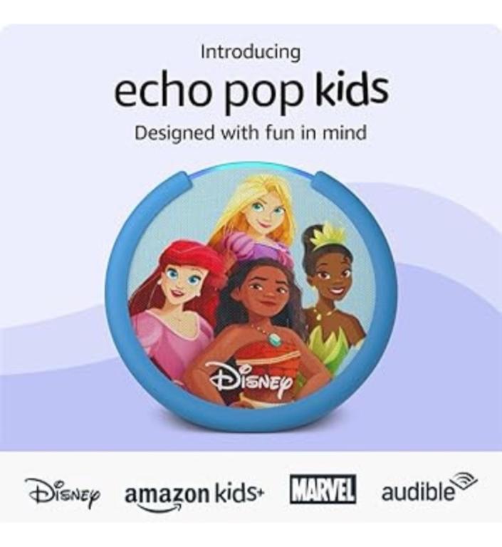 A Caixa de som Alexa Echo pop Kids princeseas 110v/220v
