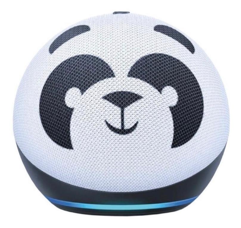 Caixa de som Amazon Echo Dot 4th Gen Kids com assistente virtual Alexa panda 110V/240V