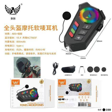 Fone De Ouvido Capacete Moto Bluetooth Sem Fio Prova De Água PREMIUM ALTOMEX