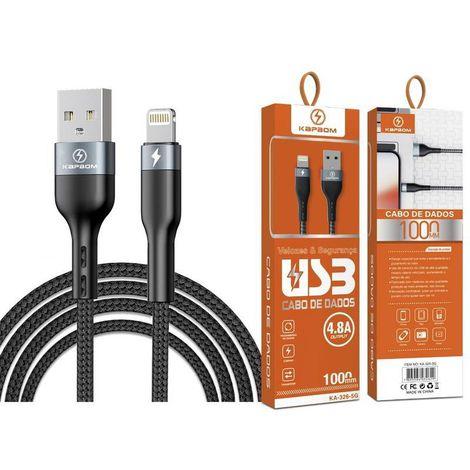 Cabo De Celular Premium IPHONE IOS Rápido 4.8A Reforçado KAPBOM
