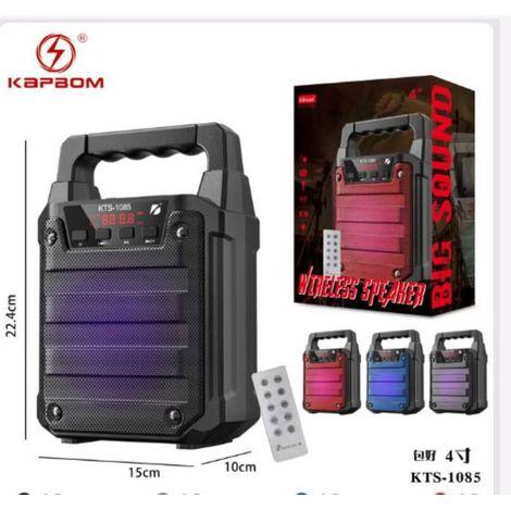 CAIXA DE SOM COM VISOR PORTÁTIL BLUETOOTH COM CONTROLE