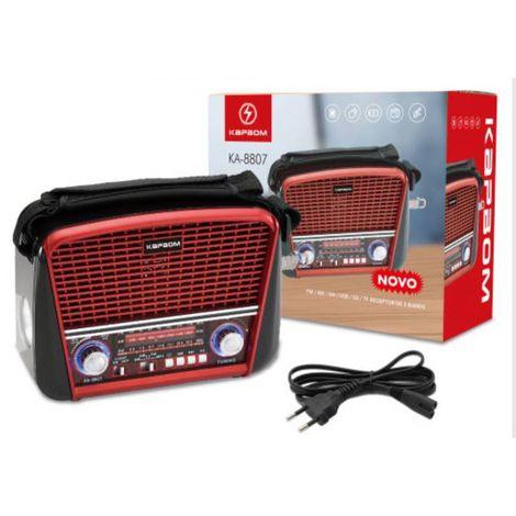 Radio Retro Antigo Portátil Clássico AM FM USB COM LANTERNA KAPBOM
