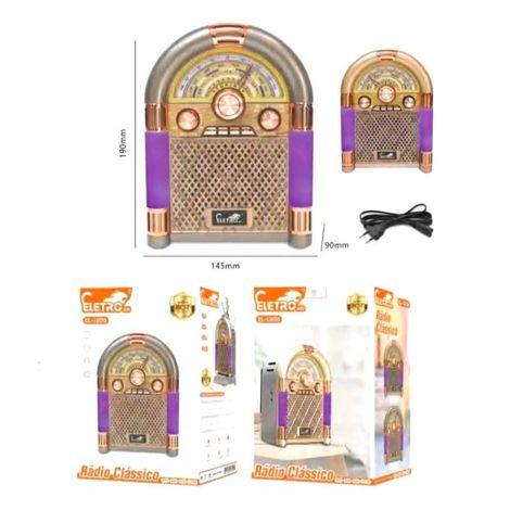 RÁDIO RETRO CLÁSSICO ANTIGO COM LUZ AM-FM ELETROMEX