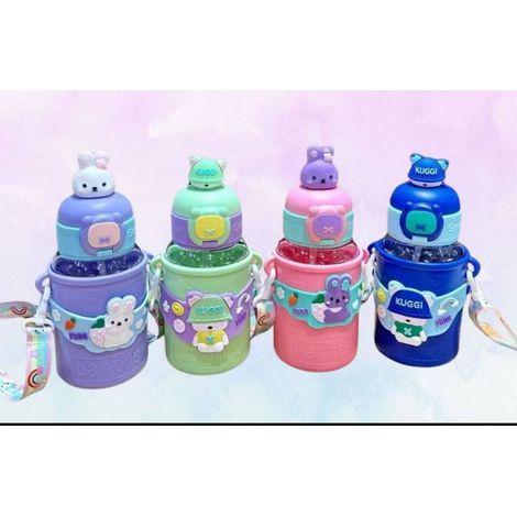 GARRAFA INFANTIL TÉRMICA 500ML EMBORRACHADA COM ALÇA