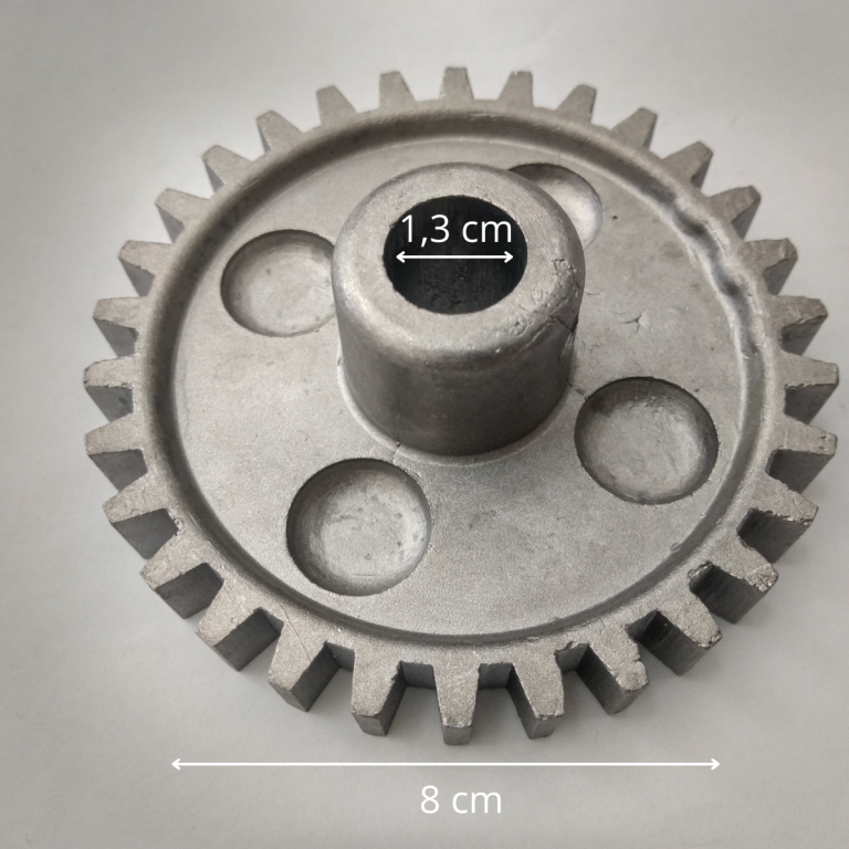 ENGRENAGEM 30 DENTES PARA ESPETO FRANGUEIRA OU ASSADOR OU FORNO 80mm  ALUMINIO