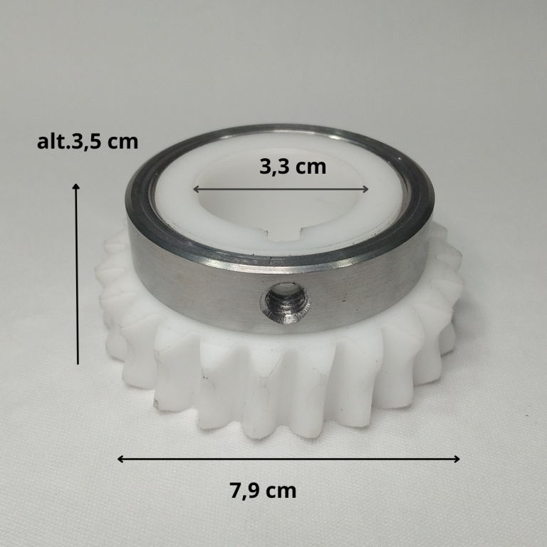 ENGRENAGEM FRANGUEIRA GASTROMAQ ARV- 23 DENTES COM CINTA METAL  EXT.76MM X Ø INT.31MM