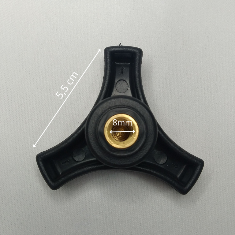 MANIPULO OU PORCA ORIGINAL  (GR) ESTRELA  3 PONTAS M3PF  PARA CARRINHO FATIADOR BERMAR AUT. COD;551