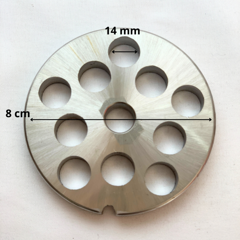 DISCO MOEDOR OU PICADO CARNE BOCA 22 FUROS 14 MILIMETROS INOX
