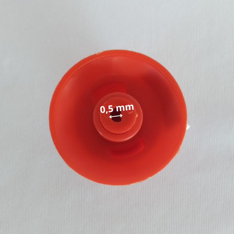 BOTÃO OU MANIPULO CROYDON PARA CHAPEIRA/CHURRAQUEIRA  E OUTROS  VERM. COM ADAPTADOR MODELO "E"