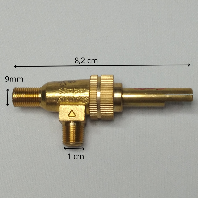 VALVULA DE GÁS DE PASSAGEM C/ FUNÇÃO LIGA E DESLIGA FIXAÇÃO ROSCA 1/8-27NPT  65MBAR A18  1/2PSI