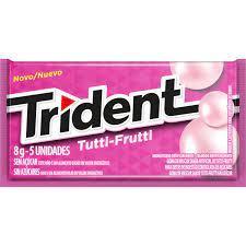 CHICLETE TRIDENT TUTTI FRUT DISPLAY C/21