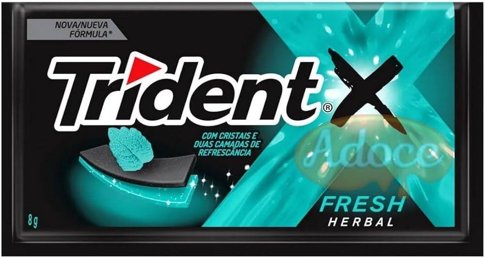 CHICLETE TRIDENT X SENSES HERBAL DISPLAY C/21