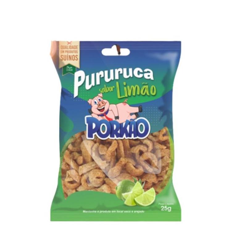 PURURUCA PORKAO LIMAO 25GR ESPETO C/20