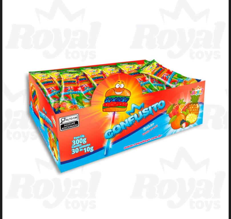 TOYS CONFUSITO ROYAL SABOR TUTTI FRUTTI  DISP C/30UN