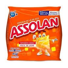 ESPONJA DE ACO ASSOLAN PACOTE C/20UN 45GR