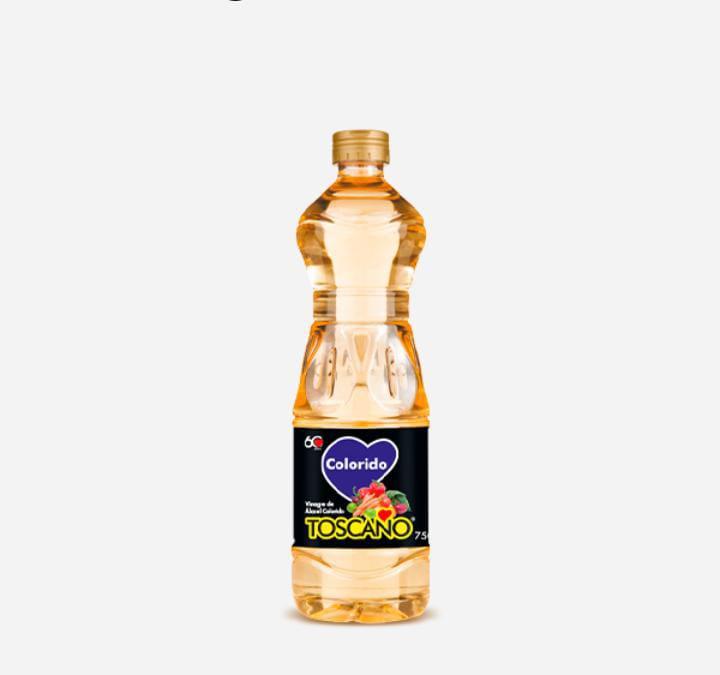 VINAGRE DE ALCOOL TOSCANO COLORIDO 750ML CX 1X12