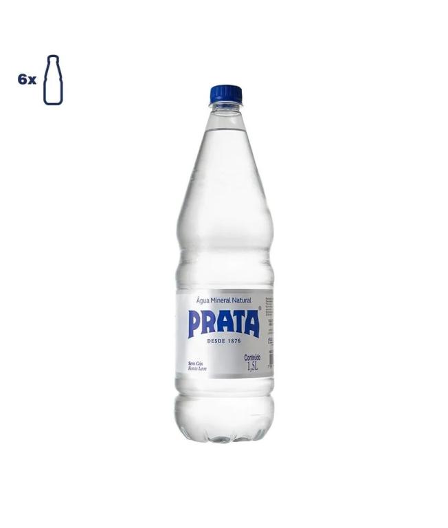 AGUA MINERAL PRATA LEVE PET 1,5LTRS PACK 6UN