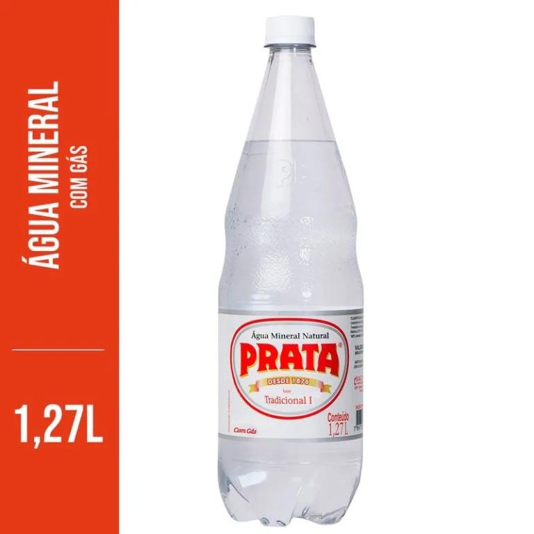 AGUA MINERAL PRATA GAS PET 1,270LTRS PACK 6UN