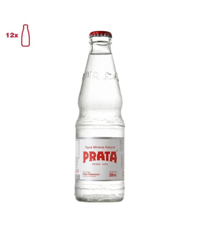 AGUA MINERAL PRATA GAS 300ML ONE WAY C 12UN