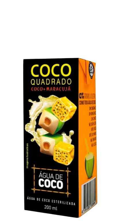 AGUA DE COCO QUADRADO MARACUJA 200ML