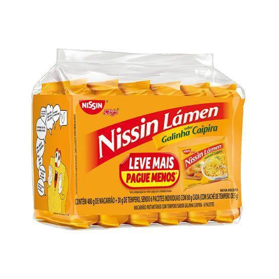 MACARRAO INSTANTANEO NISSAN GALINHA CAIPIRA PEC C/6UN