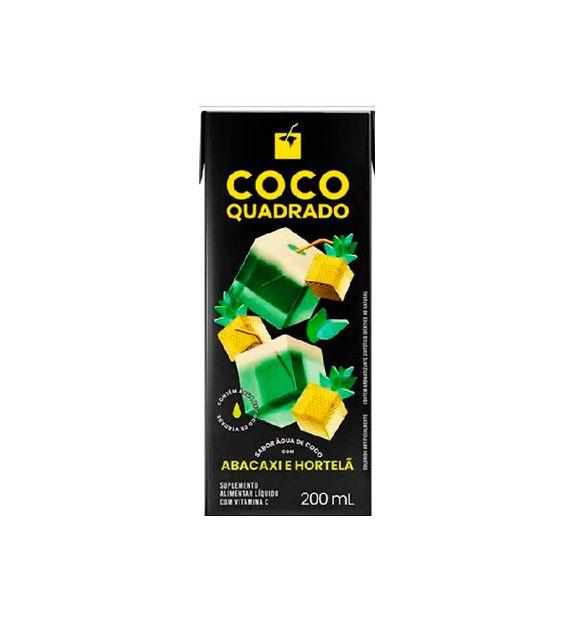 AGUA DE COCO QUADRADO ABACAXI HORTELA 200ML
