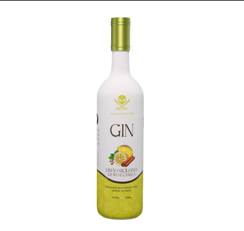 GIN MANSAO MAROMBA LIMAO SICILIANO+CRAVO E CANELA 750ML FD C/6UN