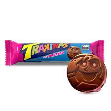 BISCOITO TRAKINAS RECHEADO MORANGO 126GR CX C/56UN