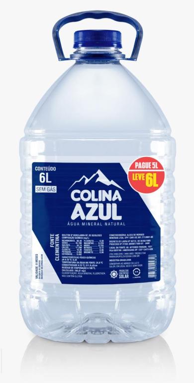 AGUA MINERAL COLINA AZUL NATURAL 6LTRS FD C/2UN