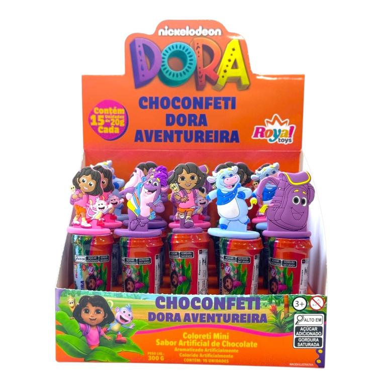 TOYS CHOCONFETI DORA AVENTUREIRA DISP C/15UN
