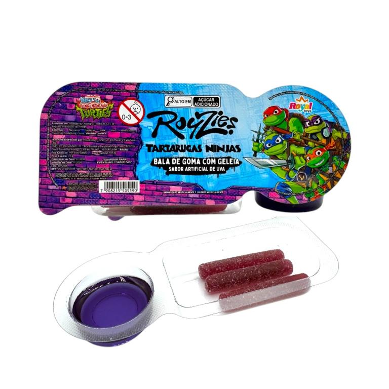 TOYS BALA DE GOMA TARTARUGAS NINJAS ROYZIES DISP C/24UN