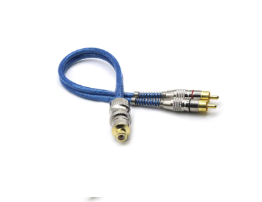CABO RCA Y PRIME PLUG METAL AZUL 5.00MM 2 MACHOS E 1 FEMEA UNIDADE MARCA SVART