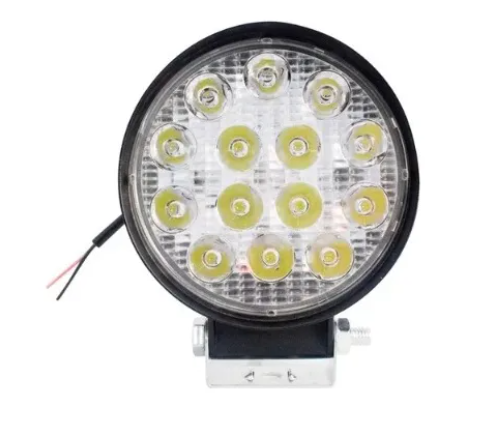 FAROL AUXILIAR DE LED 12V24V 6000K 42W 14 LEDS REDONDO fininho