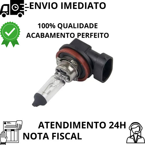 Kit 10 Halogena Lampada H11 3200k 12v 55w Pgj19-2