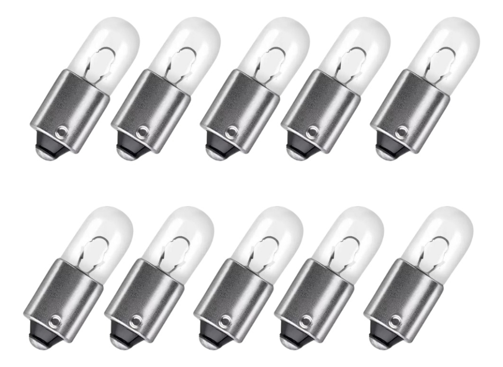 LAMPADA AUTOMOTIVA HALOGENA 12V 69. T4W BA9S 1 POLO 10 UNIDADES MARCA TECH ONE