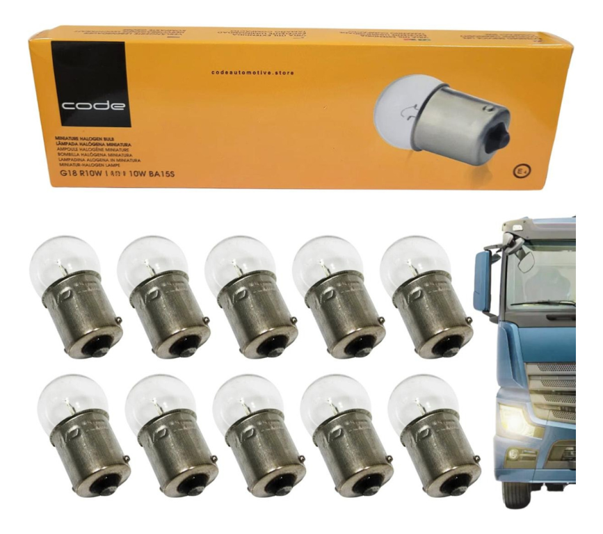 LAMPADA AUTOMOTIVA HALOGENA 24V 67 R5W BA15S 1 POLO 10 UNIDADES MARCA TECH ONE